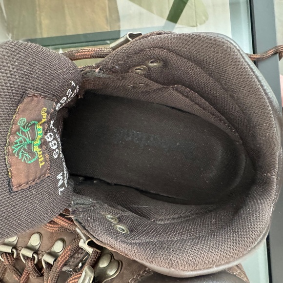 TIMBERLAND Women’s Euro Hiker Brown Leather/Suede & Plaid print Boots Size 8 - Picture 12 of 12